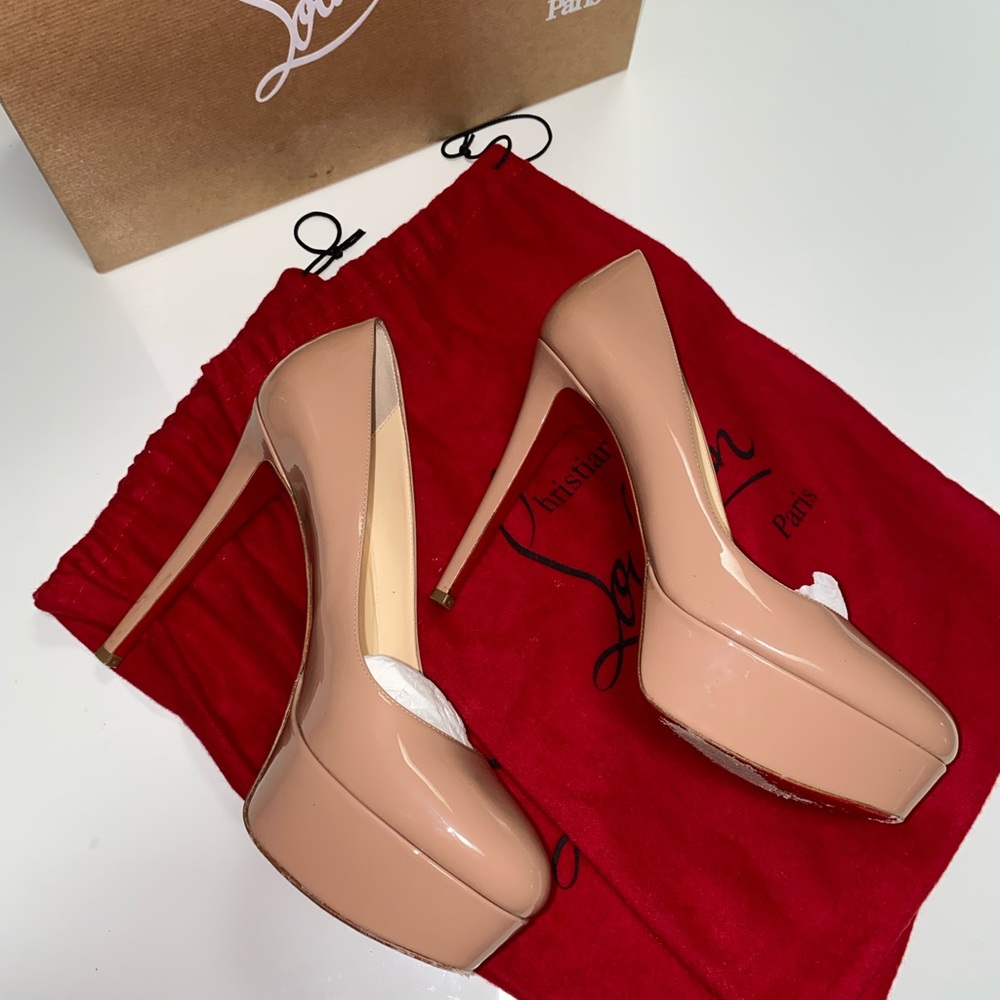 ✨Christian Louboutin Bianca 120 Nude Heels✨ - Picture 14 of 16